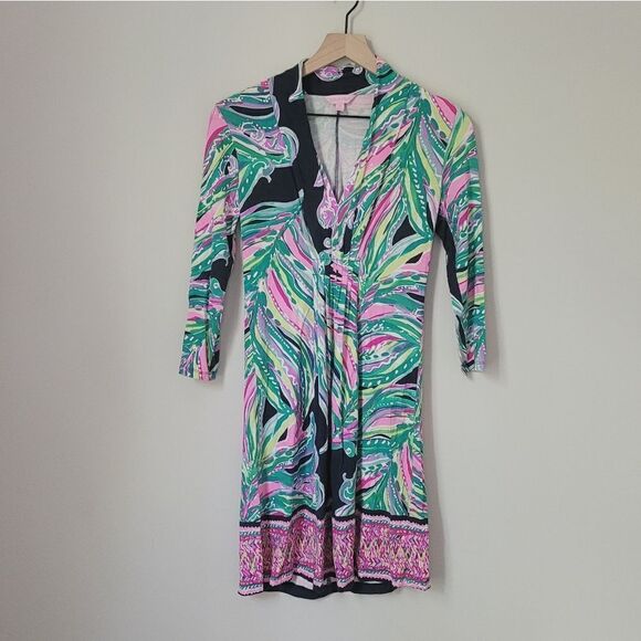 Lilly Pulitzer Margate Dress in Don't Leave Me Hanging Size XS - Picture 2 of 7
